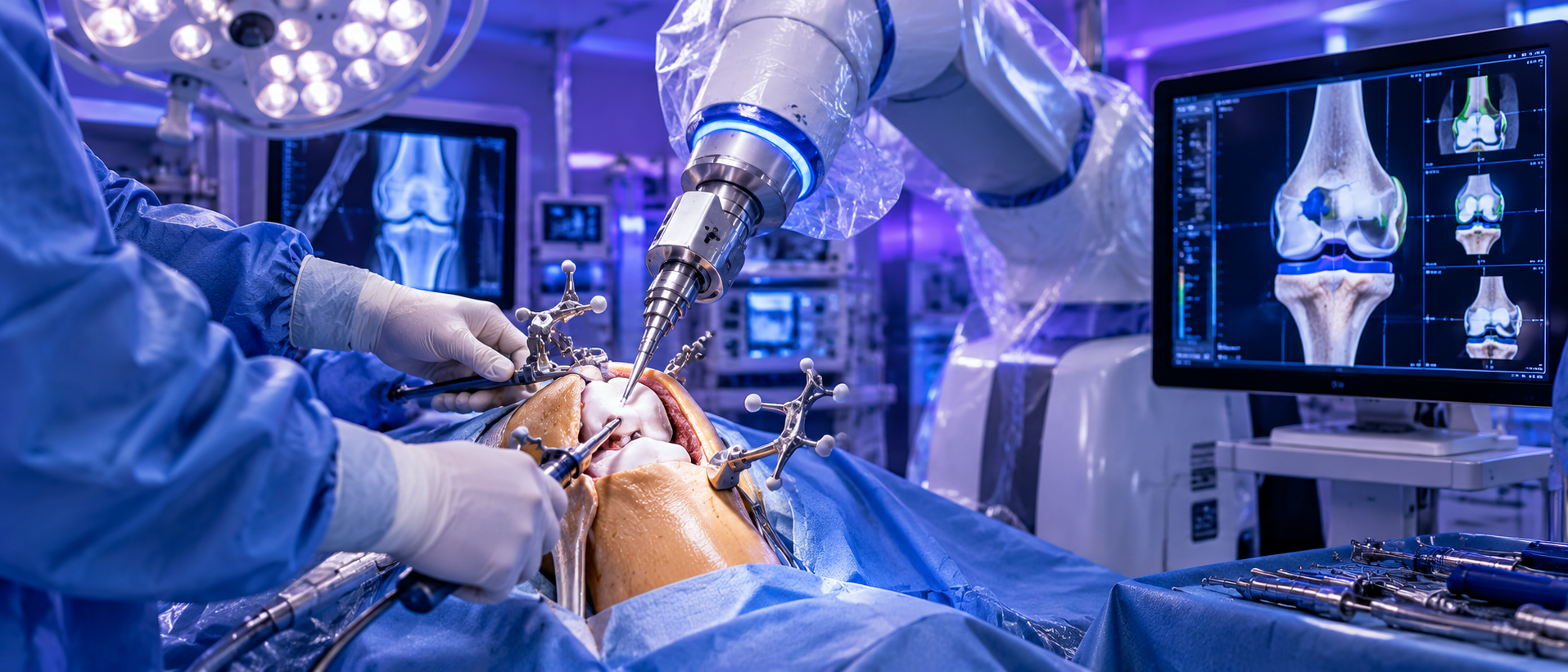 Robotic-assisted knee replacement technology