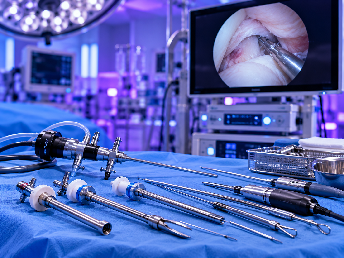 Shoulder arthroscopy instruments and camera system