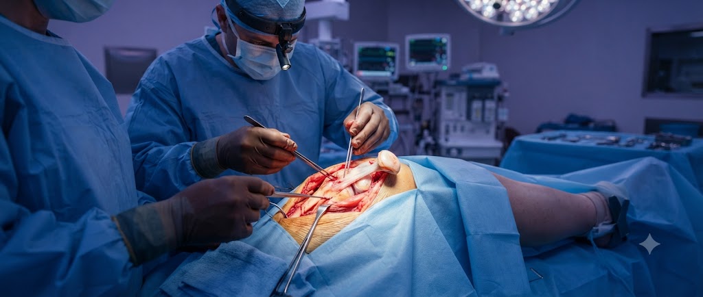 Subvastus approach to knee replacement